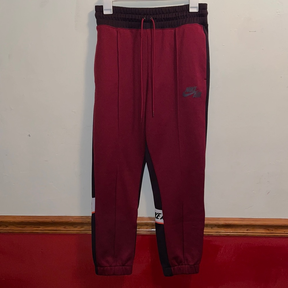 Stylish “NIKE AIR” Maroon&Red Sweatpants!